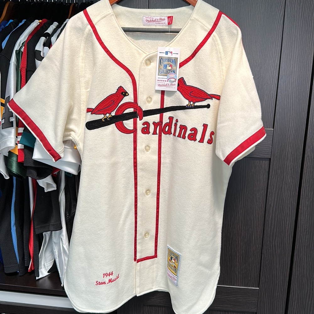 Stan Musial St. Louis Cardinals Mitchell & Ness 1944 Authentic Jersey - Cream